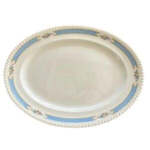 Vintage HTF Johnson Bros. Belvedere plate, Stamped Old English 14x11